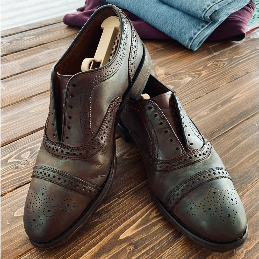 Allen Edmonds Strandmok Style Men’s Genuine Leather Distressed Oxfords Size 8‎